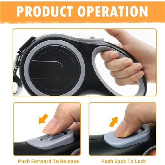 26Ft Retractable Dog Leash, Heavy Duty Great Leash for Dog up to 110 lbs - Picture 4 of 7